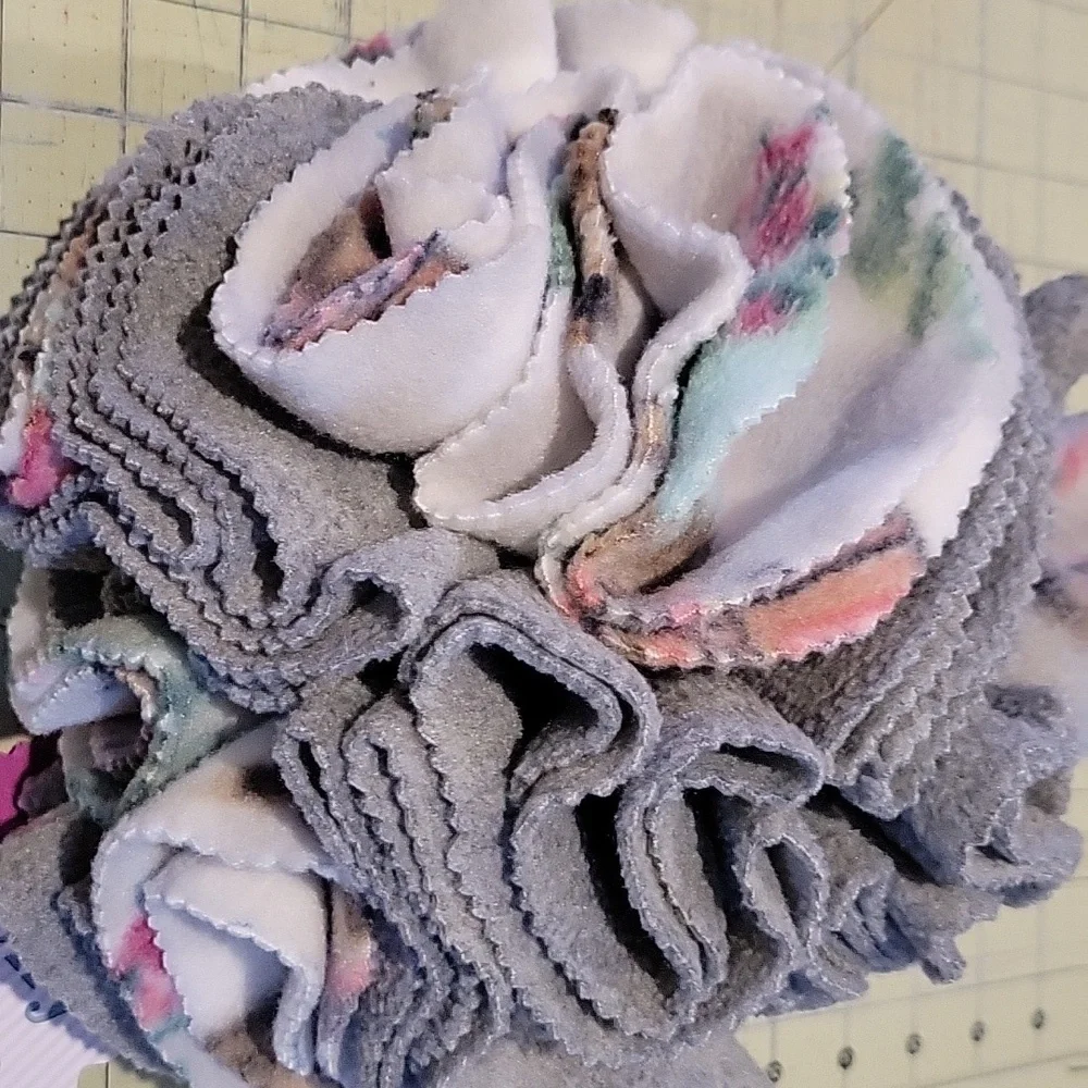 For Dogs Large snuffle sniffer ball gray and prink Llama print